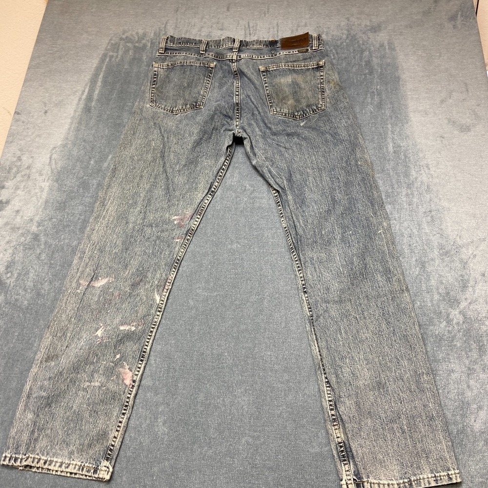 Wrangler Five Star Premium Jeans Mens 34x32 Blue Denim Relaxed Fit Straight